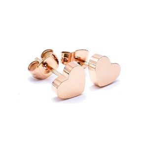 Minimalist  Gold Heart Stud Earrings